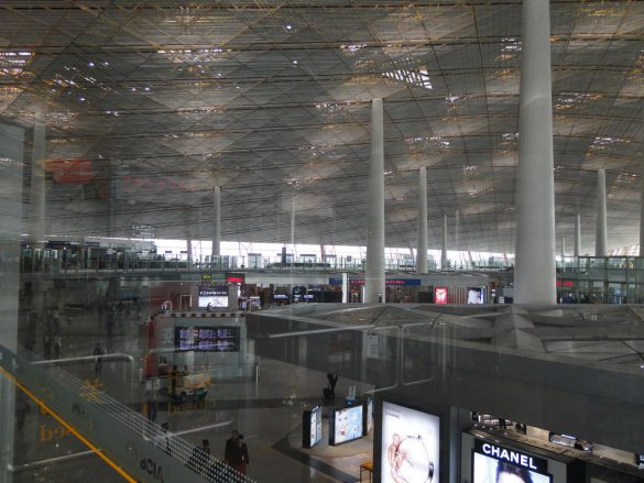 Вид на зону вылета, Аэропорт Пекина, Китай